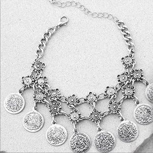 boho charmed silver anklet or bracelet